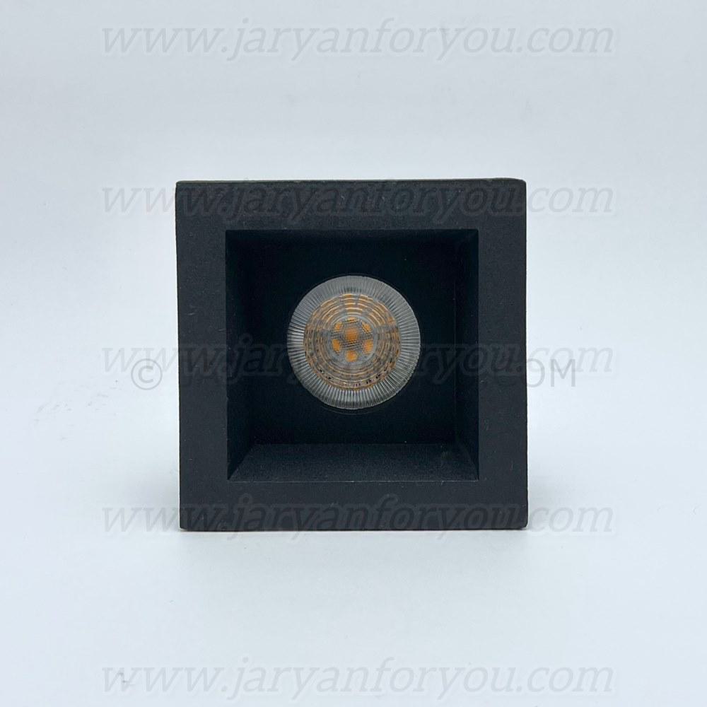 IMG_6585 - JRYN هالوژن مربع تکی دایکاست سنگین سفید/مشکی - Image 1