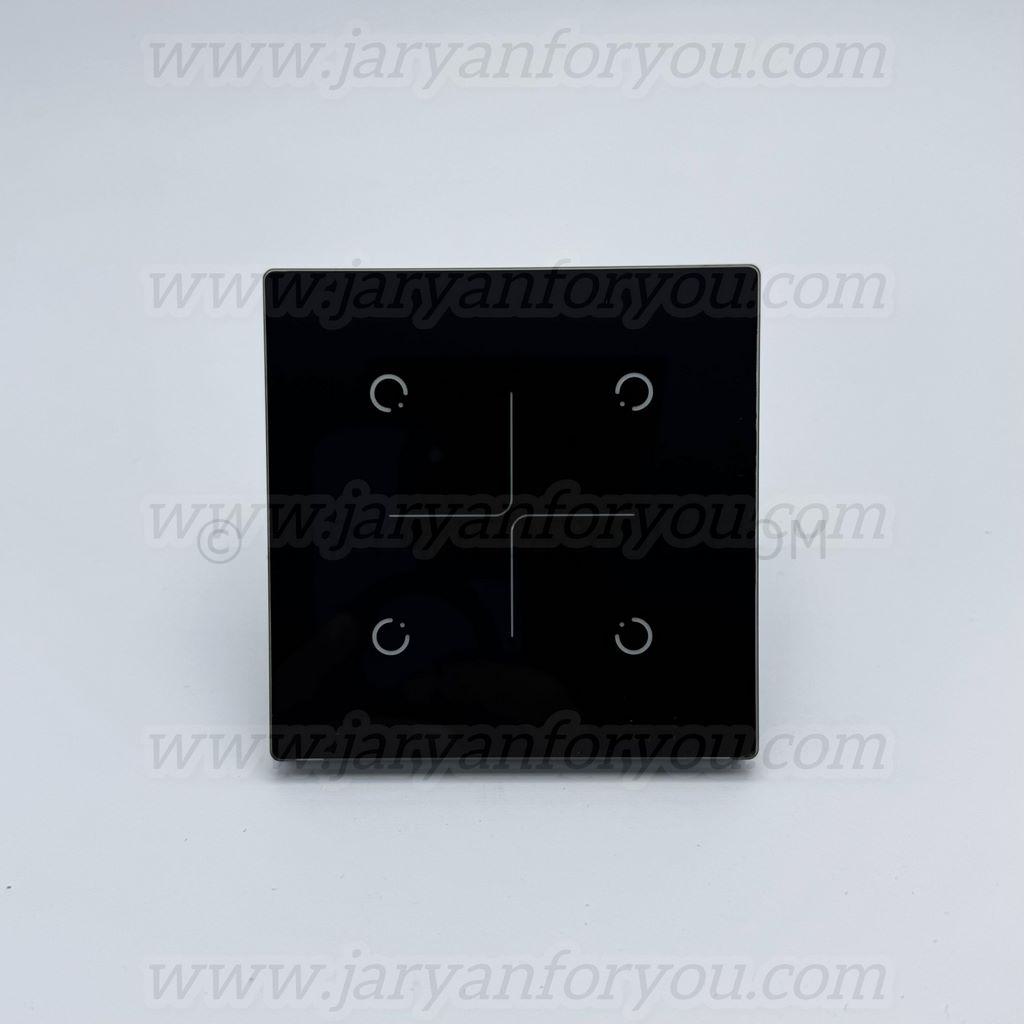 IMG_0597 - 1K JPEG کلید چهار پل لمسی مشکی تاچ گرد ایرانی ضمانتی - Image 1