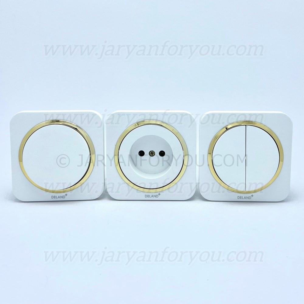 IMG_6451(1) - JRYN کلید و پریز دلند آدا سفید طلایی - Image 1