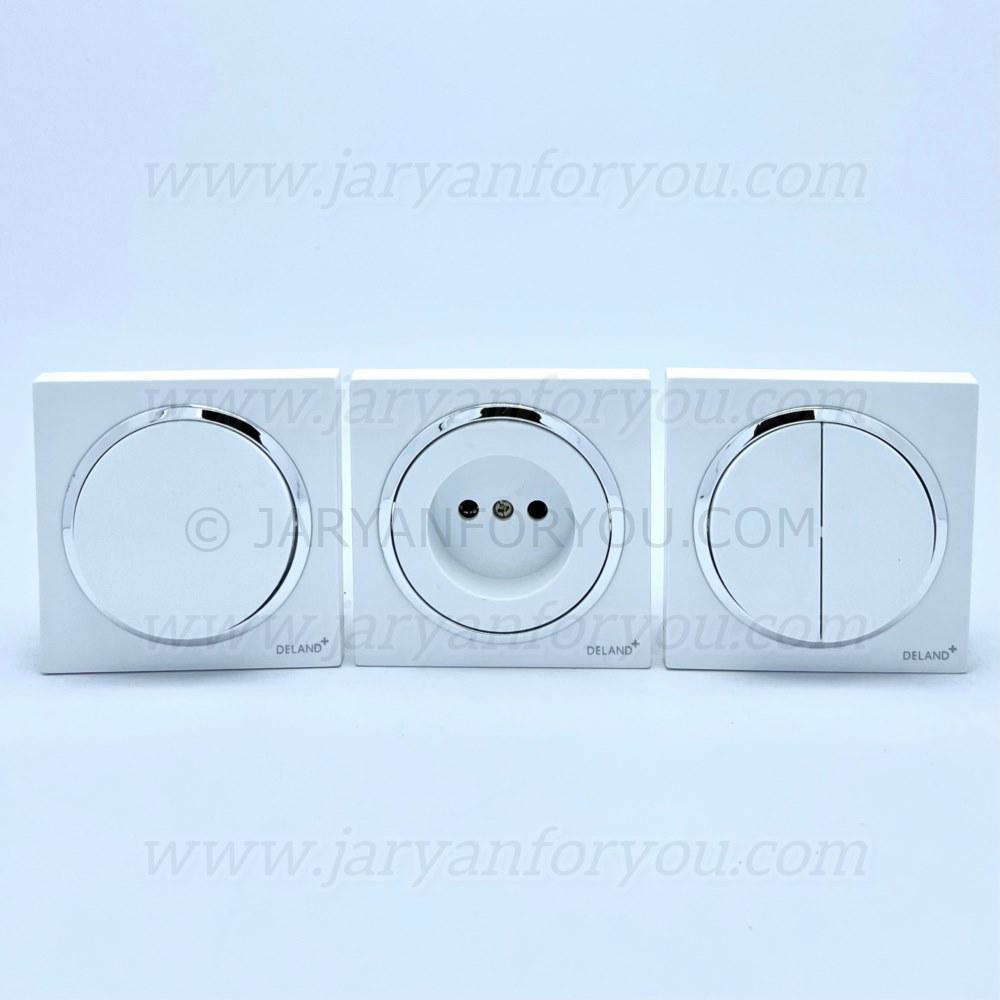 IMG_6452 - JRYN کلید و پریز دلند آوا سفید استیل - Image 1