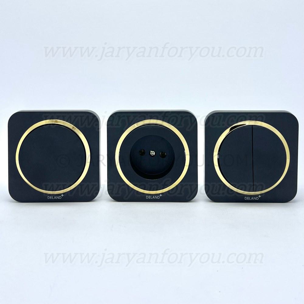 IMG_6454 - JRYN کلید و پریز دلند آدا مشکی طلایی - Image 1