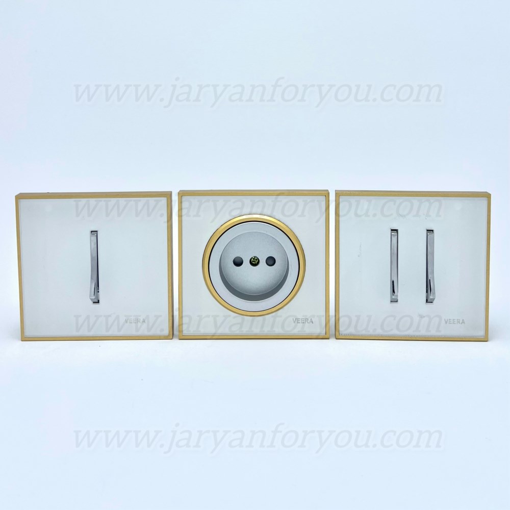 IMG_6456 - JRYN کلید و پریز ویرا خطی نقره ای/سفید/طلایی - Image 1
