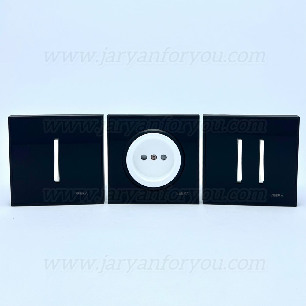 IMG_6466 - JRYN کلید و پریز ویرا خطی سفید/مشکی/مشکی - Image 1