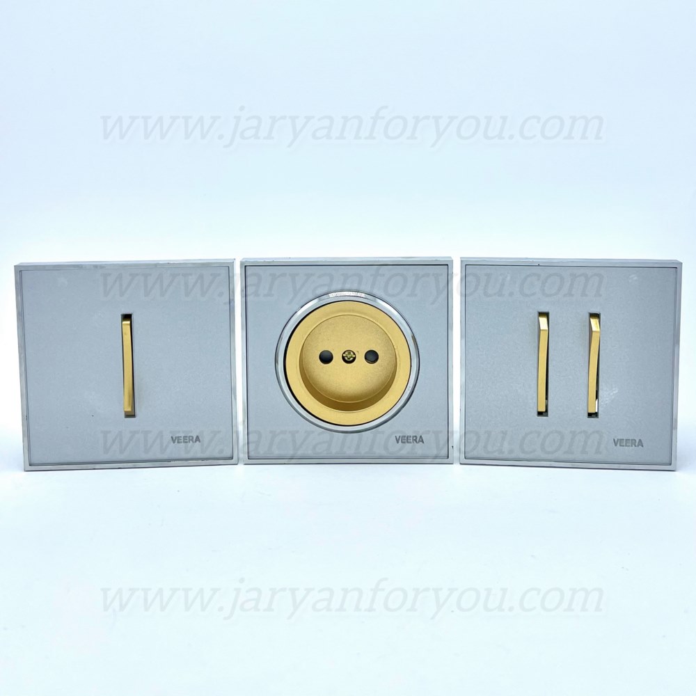 IMG_6492 - JRYN کلید و پریز ویرا خطی طلایی/نقره ای/استیل - Image 1
