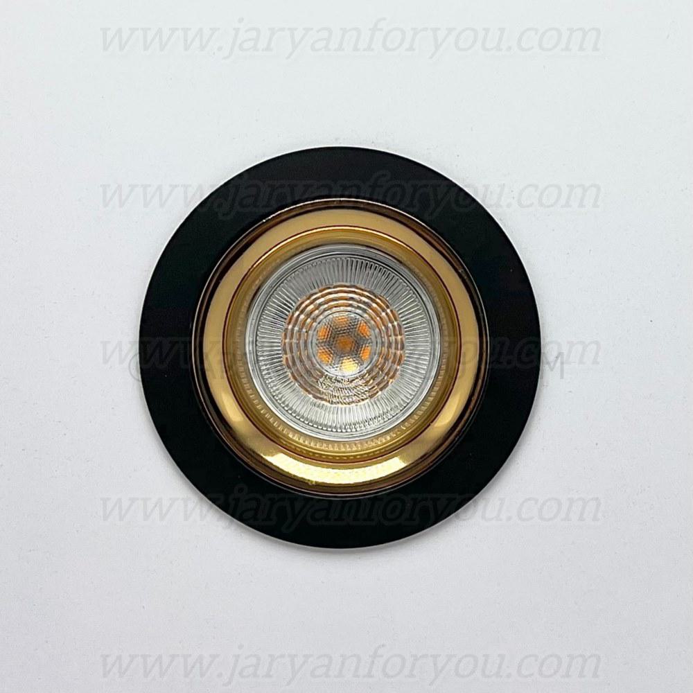 IMG_6611 - JRYN هالوژن دایکاست گرد مشکی طلایی - Image 1