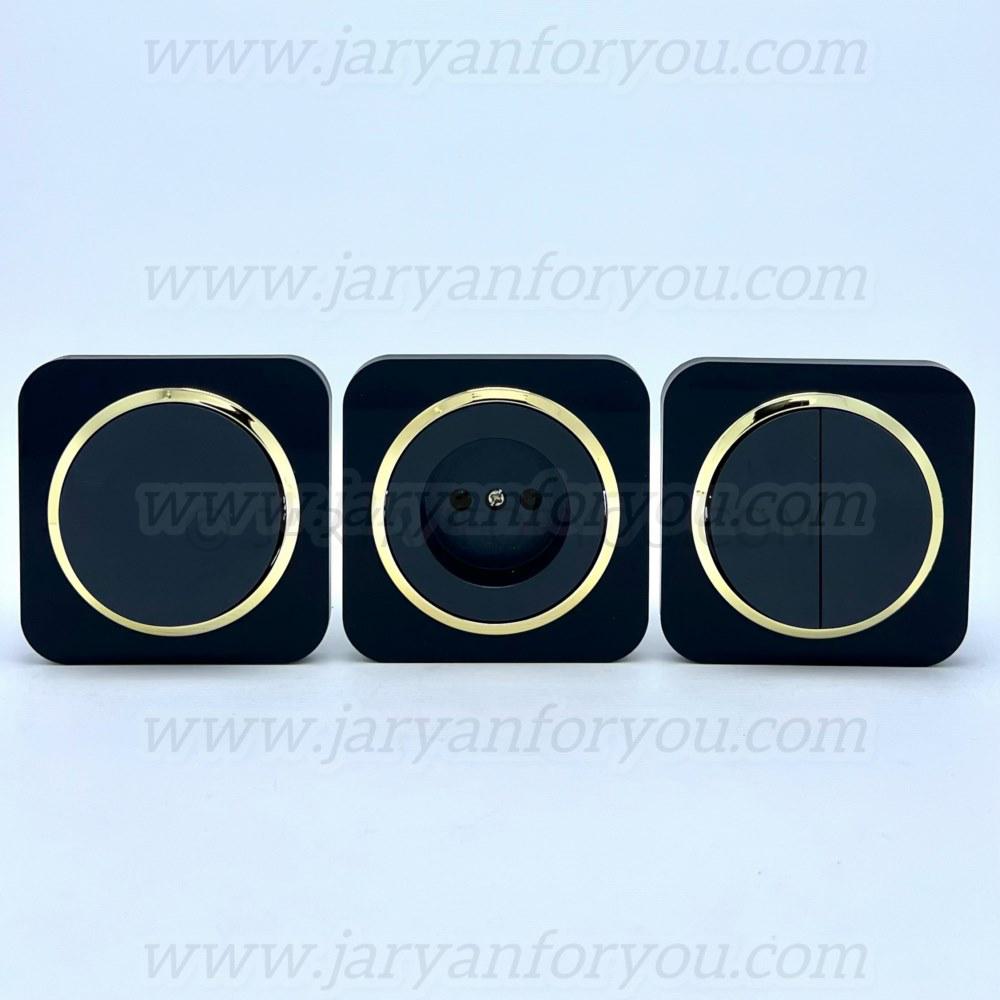 IMG_6754 - JRYN کلید و پریز دلند آدا مشکی طلایی گلس - Image 1