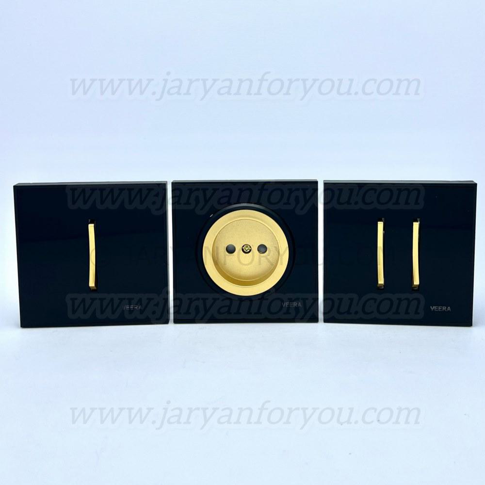 IMG_8349 - JRYN کلید و پریز ویرا خطی طلایی/مشکی/مشکی - Image 1