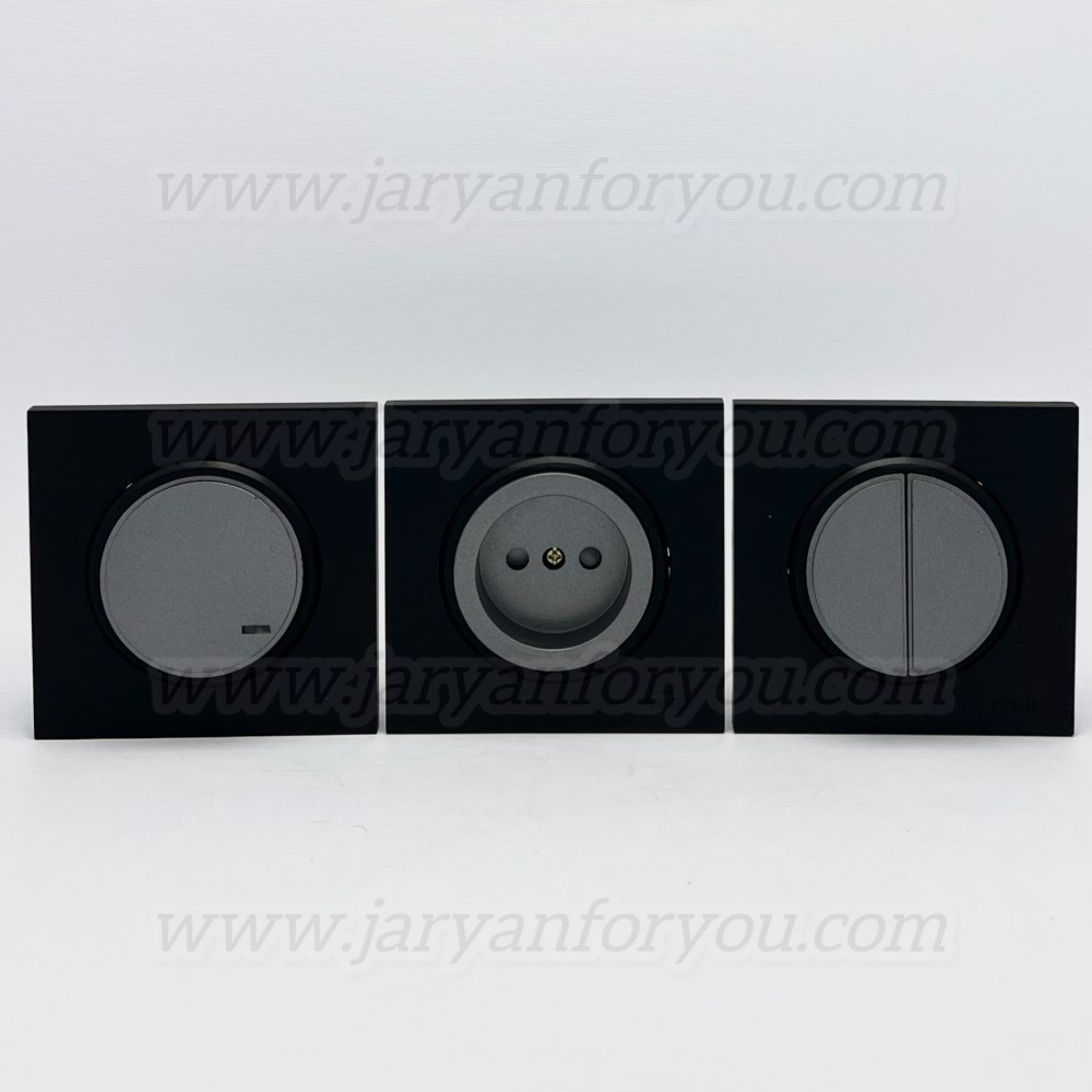 IMG_8395 - JRYN - JRYN کلید و پریز ویرا آلفا نوکمدادی/مشکی/مشکی گلس - Image 1