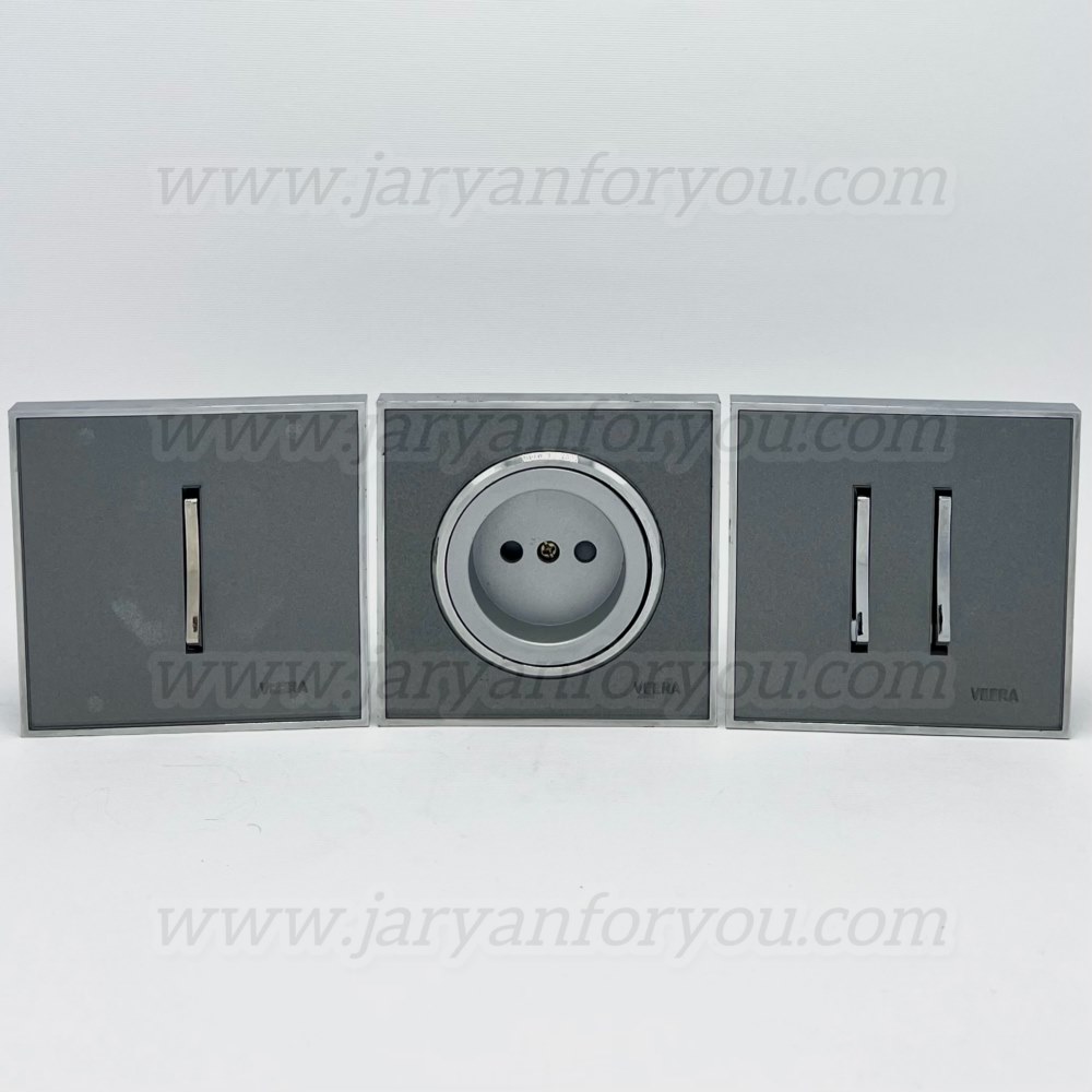 IMG_8404 - JRYN کلید و پریز ویرا خطی نقره ای/نوکمدادی/استیل - Image 1