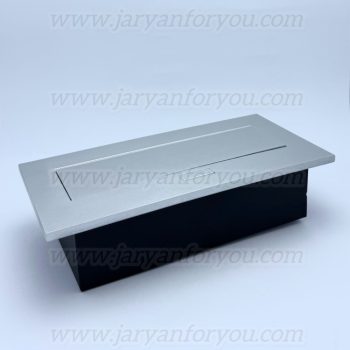 پریز مخفی کابینتی 2پریز+USB وارداتی نقره ای - Image 2