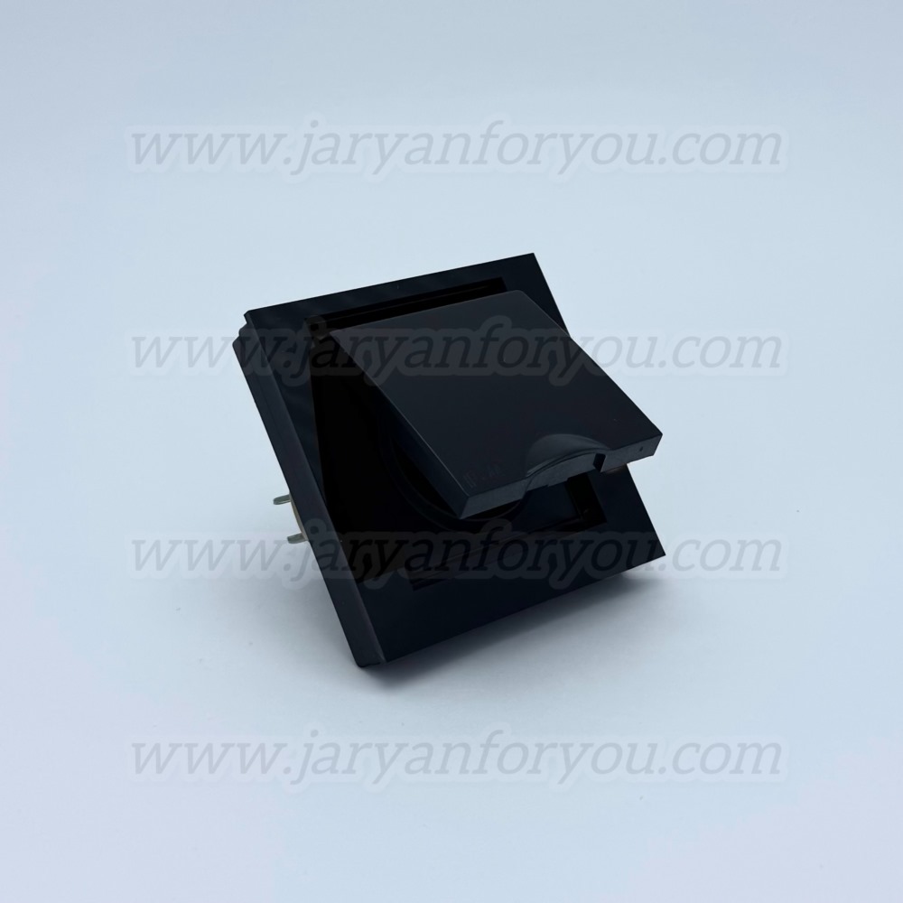 IMG_0318 - JRYN کلید و پریز توکار ضد آب مشکی - Image 1