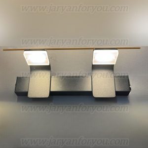 چراغ دیواری سرویس دو شعله L مشکی