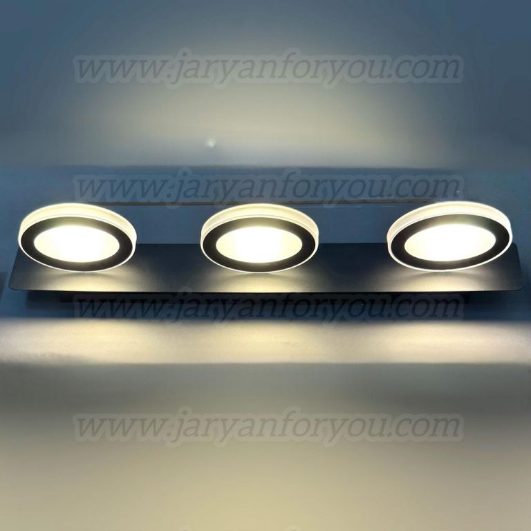 چراغ دیواری سرویس سه شعله بیضی مشکی