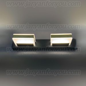 چراغ دیواری سرویس دو شعله مستطیل مشکی